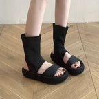 Damen Komfortable Chunky Sandalen mit elastischem Obermaterial R&B