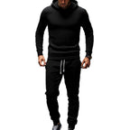Herren Strick-Freizeitanzug mit Kapuze und modernem Rippdesign R&B