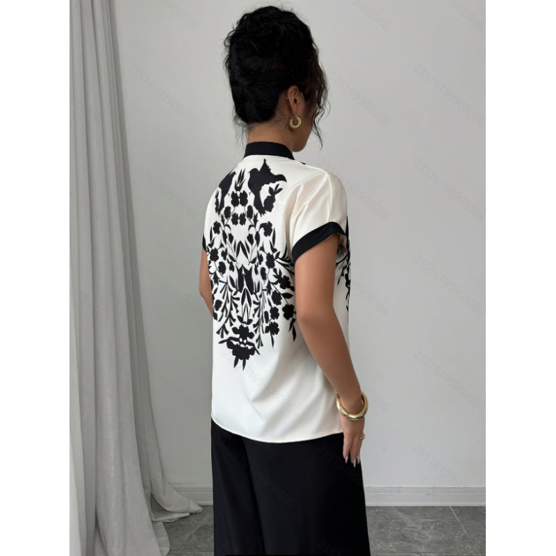 Damen Bluse mit floralen Details und elegantem Schnitt R&B
