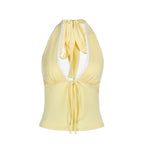 Damen elegantes Haltertop mit zartem Spitzendetail R&B