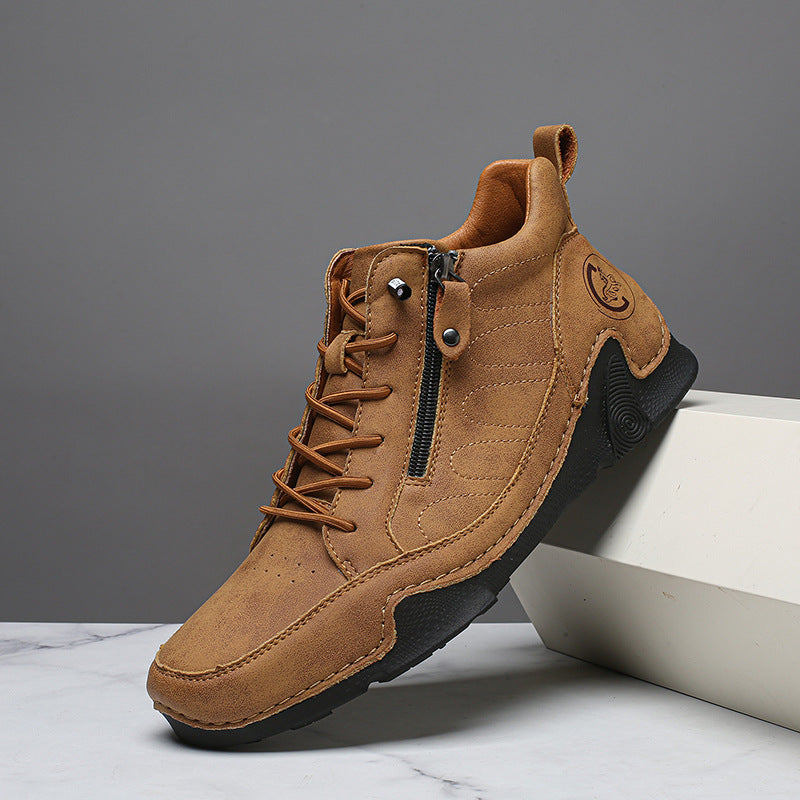 Herren Modische und bequeme High-Top Sneakers mit elastischem Schnürsystem R&B