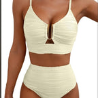 Damen Hochtailliertes Bikini-Set mit modischem Cut-Out R&B