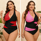 Damen Einteiliger Badeanzug mit elegantem Wickeldesign R&B