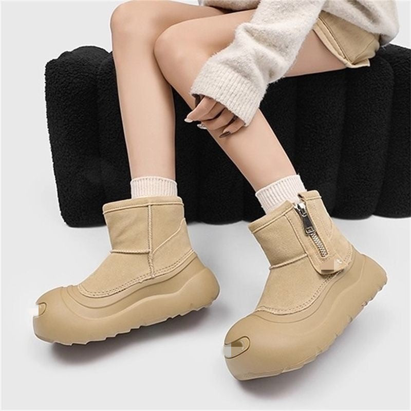 Damen gefütterte Winterstiefel mit rutschfester Sohle und modischem Futter R&B