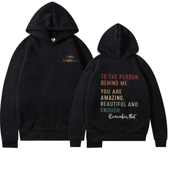 Damen Kapuzenpullover mit motivierendem Schriftzug R&B