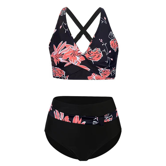 Damen Sportliches Bikini-Set mit trendigem Schnitt und modernem Grafikdesign R&B