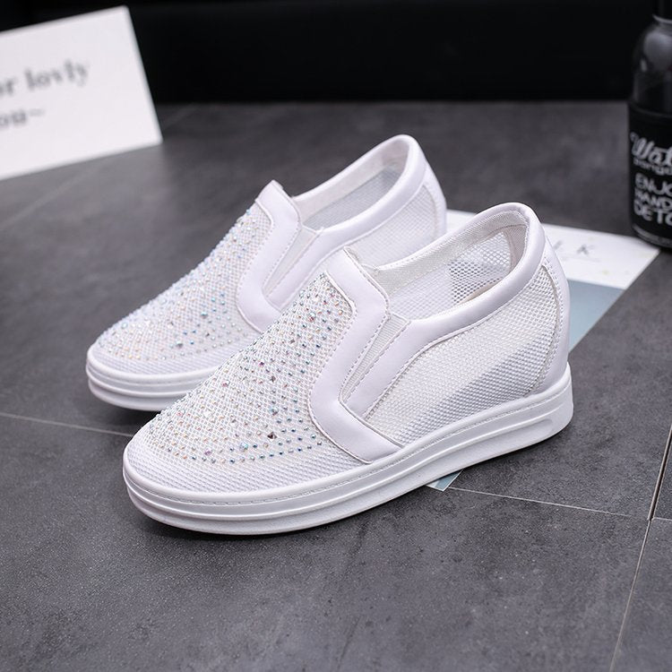 Damen Sneaker mit funkelnden Strassdetails und atmungsaktivem Obermaterial R&B