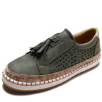 Damen Freizeitschuhe mit modischem Fransen-Detail und perforiertem Obermaterial R&B