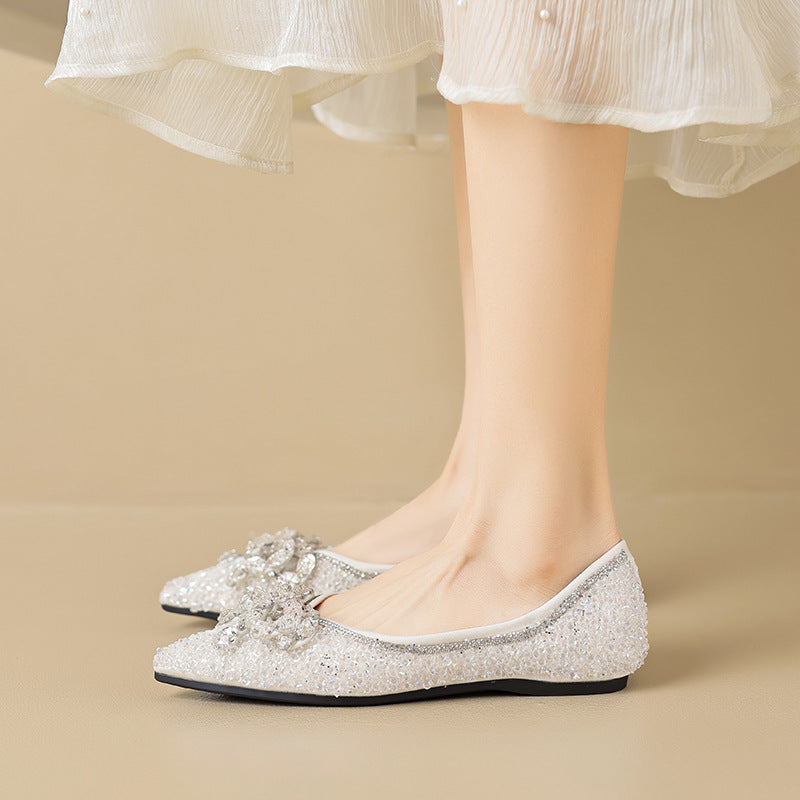 Damen Ballerinas mit funkelndem Strass-Design