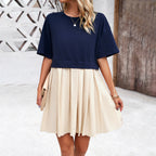 Damen Freizeitkleid mit einem eleganten, plissierten Rock R&B
