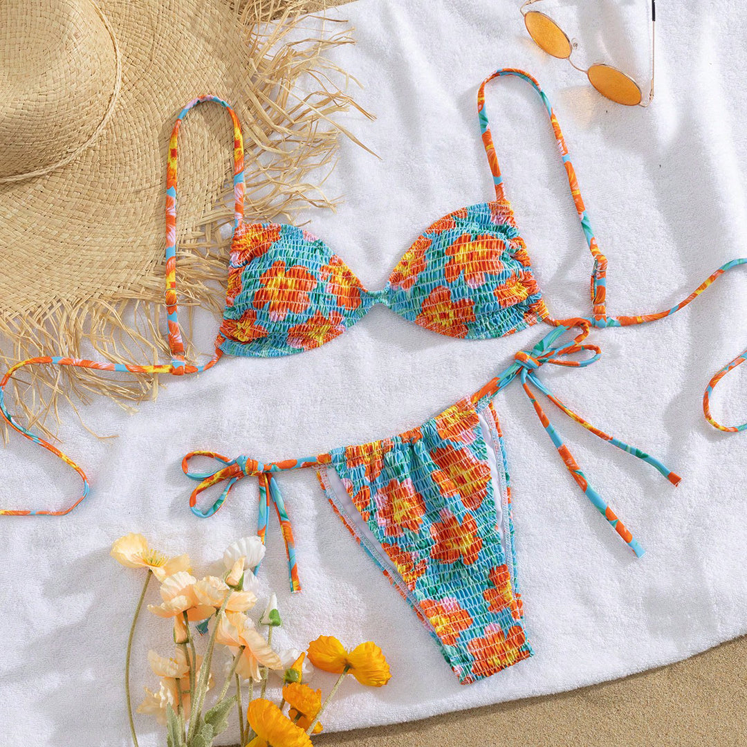 Damen Triangel-Bikini im lässigen Shabby-Chic-Stil R&B
