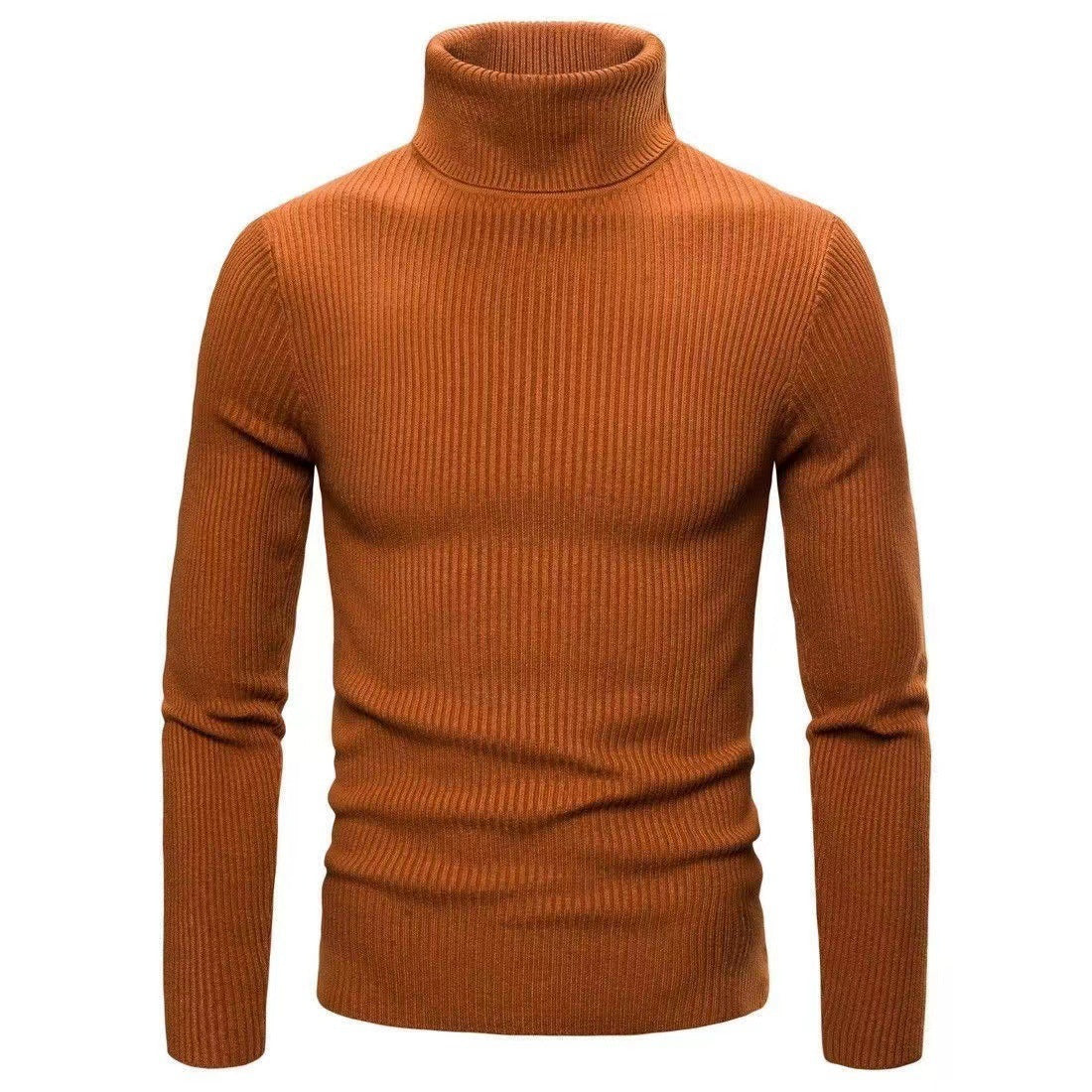 Herren hochwertiger Rollkragenpullover aus feinem Rippstrick R&B