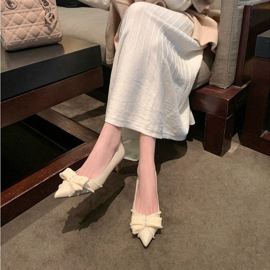 Damen Elegante Pumps mit dekorativem Schleifendetail und funkelnden Applikationen R&B