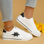 Damen Sneakers mit modischem Sternenmotiv und dämpfender Sohle R&B