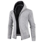 Herren kuschelige Strickjacke mit hohem Kragen und praktischen Taschen R&B
