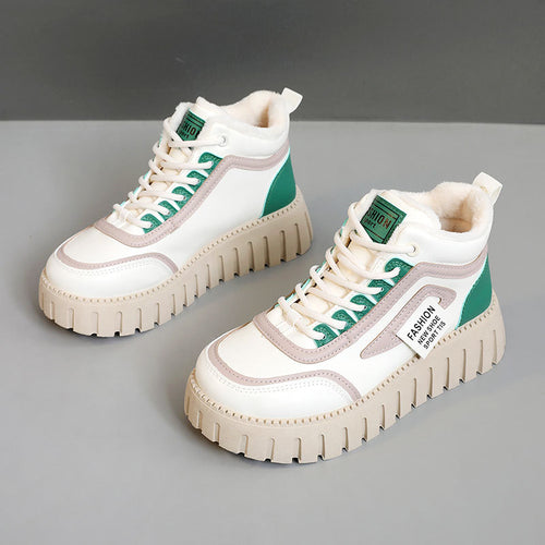 Damen Sportliche High-Top Sneakers mit dämpfendem Sohlenprofil und kuscheligem Innenfutter R&B
