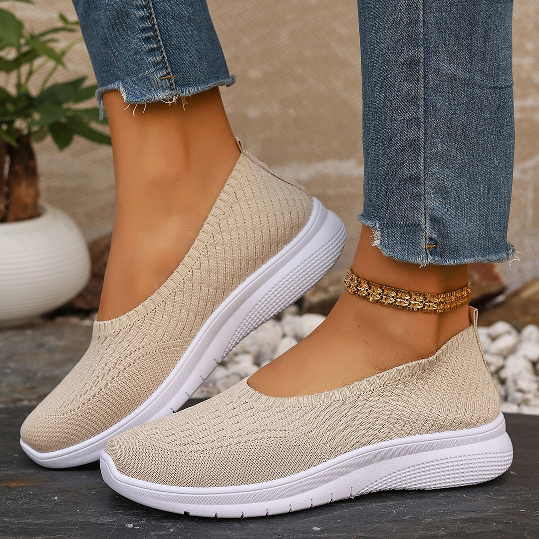 Damen Elastische Slip-On Sneakers mit Komfortsohle R&B