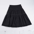 Damen eleganter gestufter Rock mit Spitzendetails R&B
