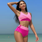 Damen Hochgeschnittener Bikini mit verstellbaren Trägern R&B