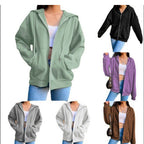 Damen bequeme Kapuzenjacke mit praktischen Taschen und lässigem Schnitt R&B
