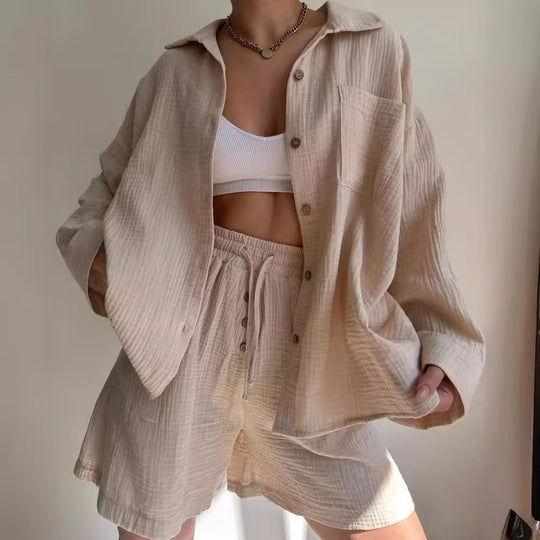 Damen modische und lässige Shirtjacke R&B