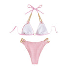 Damen Triangel-Bikini mit eleganten Kettenakzenten
