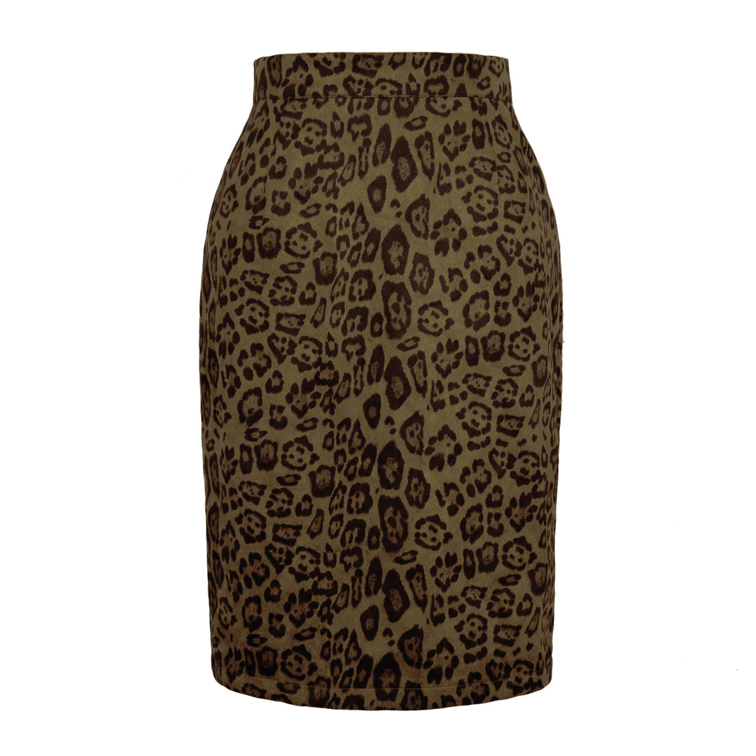 Damen Bleistiftrock mit Leoparddruck R&B