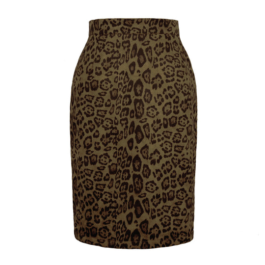 Damen Bleistiftrock mit Leoparddruck R&B