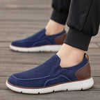 Herren nan atmungsaktiver Strickslipper mit elastischem Einstieg und stoßdämpfender EVA-Sohle R&B