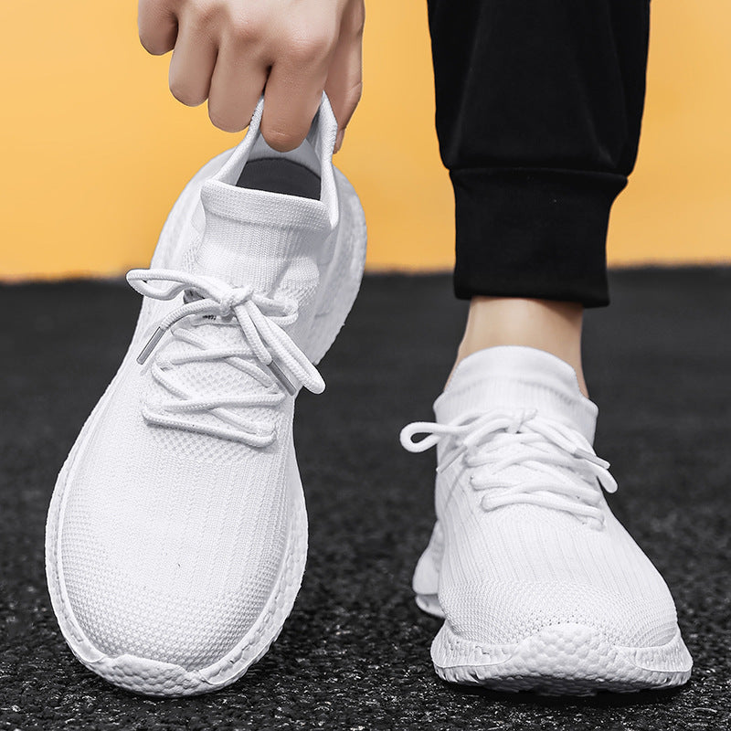 Damen sportliche Sneaker mit atmungsaktiver Strick-Oberfläche und stabiler Sohle R&B