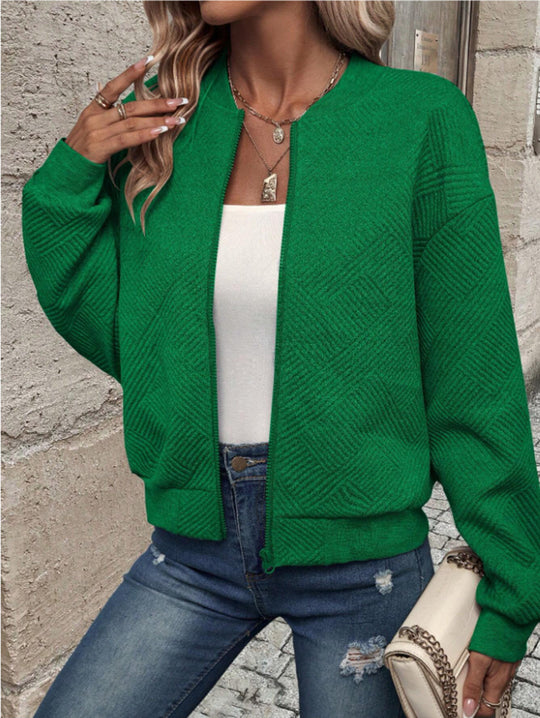 Damen leichte Bomberjacke mit gestepptem Design und praktischen Taschen R&B