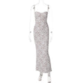 Damen Elegantes Spitzenkleid mit figurbetonter Silhouette und verstellbaren Spaghettiträgern R&B