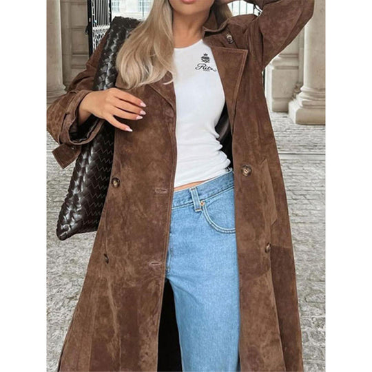 Damen Trenchcoat aus weichem Wildleder R&B
