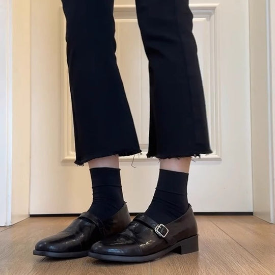 Damen Mokassins mit modischer Schnallenverzierung und eleganter Form R&B