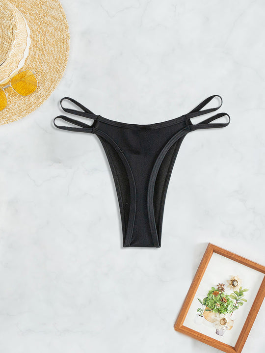 Damen Hochtaillierte Badeshorts mit Raffung R&B