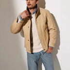Herren jacke mit zeitlosem Schnitt und praktischem Stehkragen