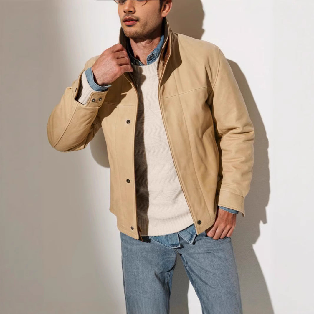 Herren jacke mit zeitlosem Schnitt und praktischem Stehkragen