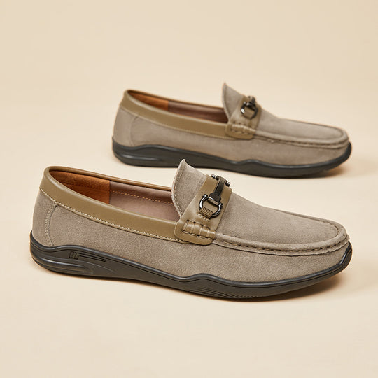 Herren Elegante Mokassins mit hochwertigem Wildleder und dezenter Schnalle R&B