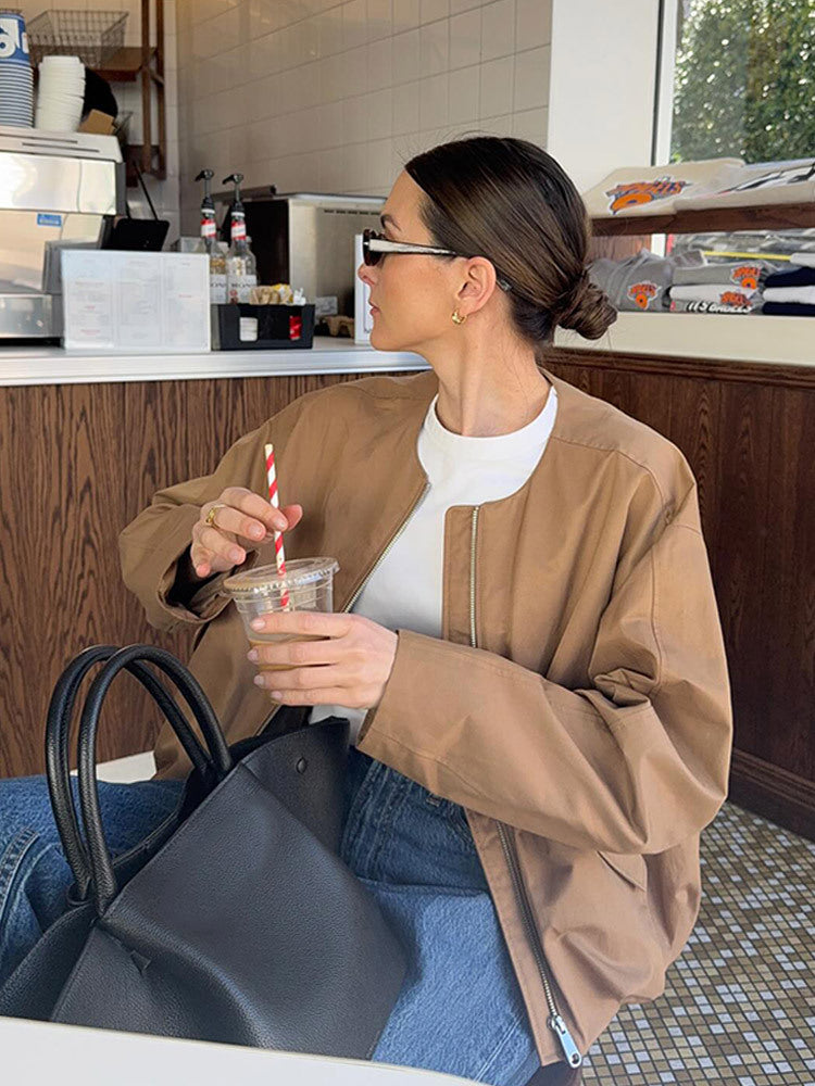 Damen leichte Übergangsjacke mit praktischen Taschen R&B