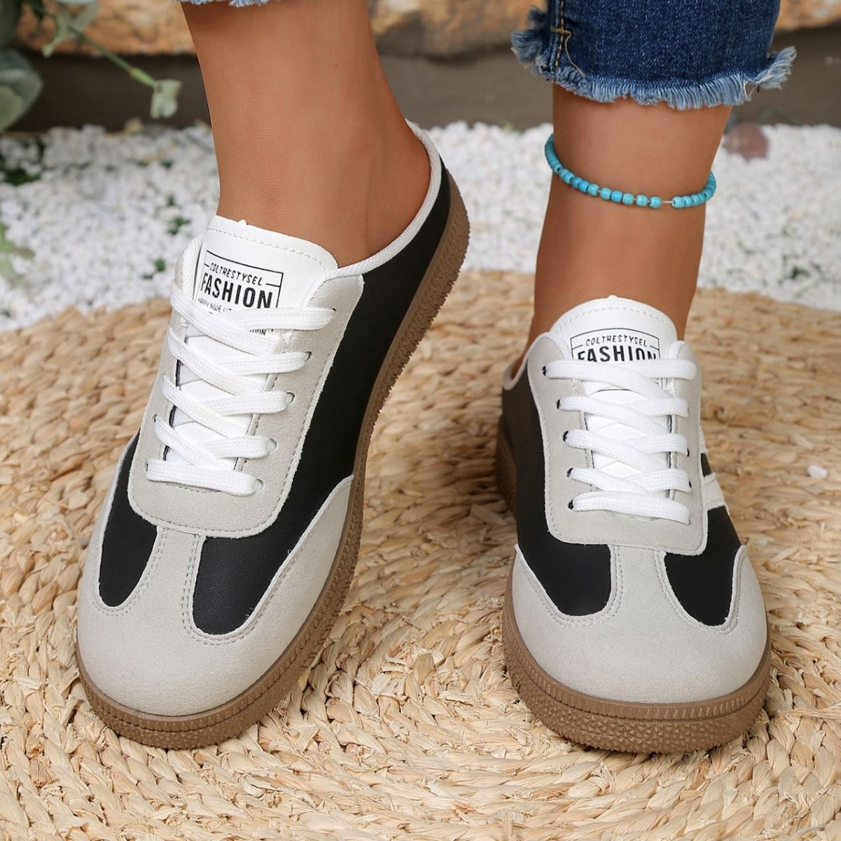 Damen Modische Slip-On Sneakers mit trendy Sohle R&B