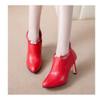 Damen Elegante Ankle Boots mit Metallic-Details R&B