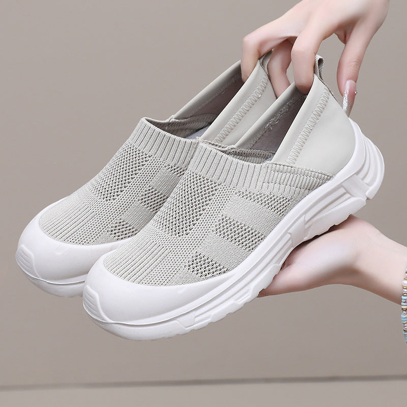 Damen Bequeme Slip-On Sneakers mit rutschfester Sohle und atmungsaktivem Obermaterial R&B