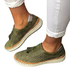 Damen Modische Slip-On Sneaker mit luftiger Lochstruktur R&B