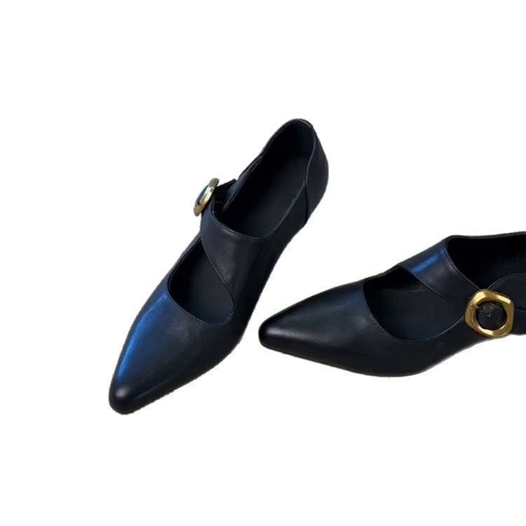 Damen elegante Mary Jane Schuhe mit modischem Schnallenverschluss R&B