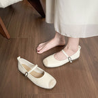 Damen Ballerinas mit modischem Riemchen und edler Schnallenverzierung