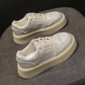 Damen sportliche Sneakers mit dicker, stoßdämpfender Sohle R&B