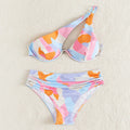 Damen BikinSet mit asymmetrischem Oberteil und hohem Taillenbereich R&B