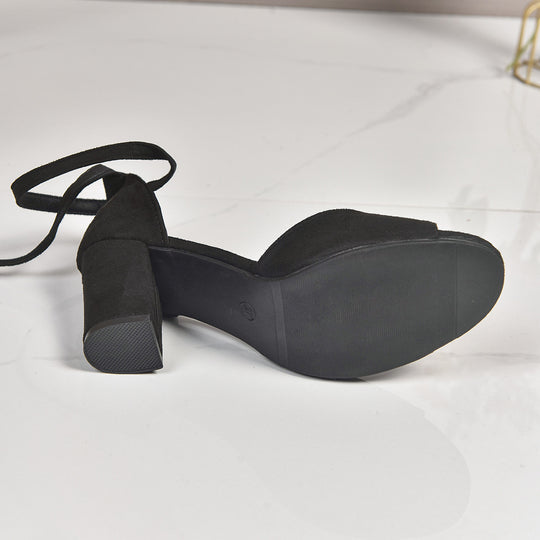 Damen Peep-Toe Blockabsatz Sandalen R&B