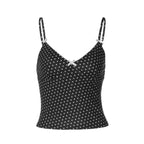 Damen Trägertop mit verspieltem Punktedesign und zarten Schleifen R&B