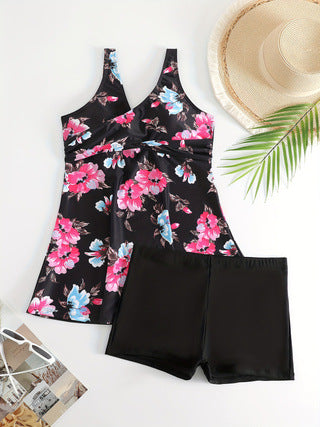 Damen Tankini mit floralen Akzenten R&B